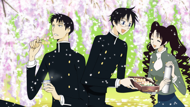 Обои картинки фото xxxholic, аниме, девушка, парни