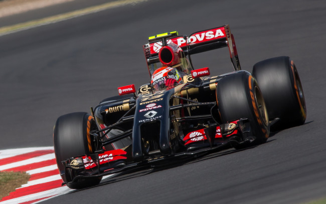 Обои картинки фото спорт, формула 1, f1, pastor, maldonado, lotus-renault