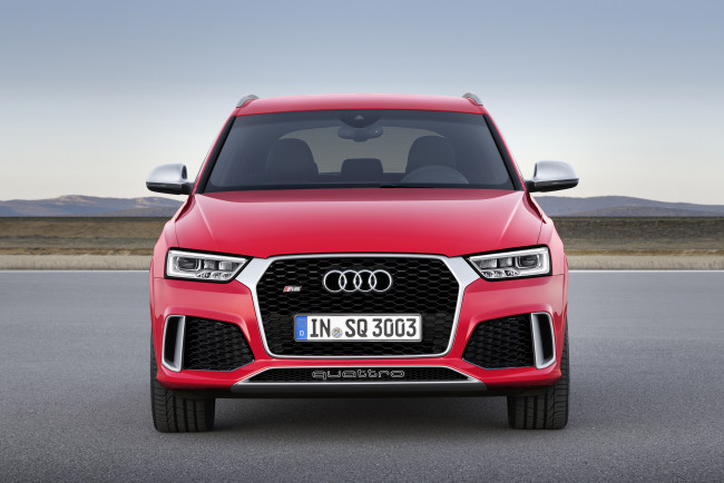 Обои картинки фото автомобили, audi, rs, q3, 2015г, красный