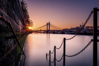 Картинка города -+пейзажи мост рассвет