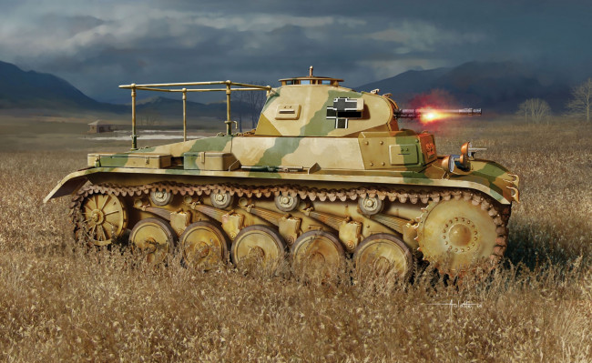 Обои картинки фото рисованное, армия, танк