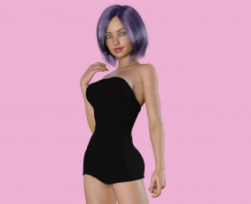 Картинка 3д+графика люди+ people девушка взгляд фон