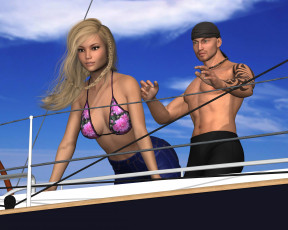 Картинка fatal+diving 3д+графика фантазия+ fantasy девушка взгляд фон