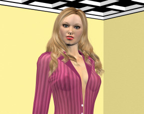 Картинка 3д+графика люди+ people фон взгляд девушка