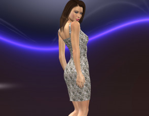 Картинка 3д+графика люди+ people взгляд девушка фон