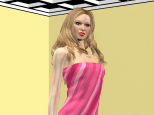 Картинка 3д+графика люди+ people девушка фон взгляд