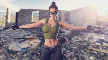 Картинка 3д+графика фантазия+ fantasy девушка взгляд фон