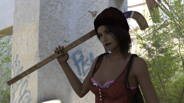 Картинка 3д+графика люди+ people взгляд девушка фон