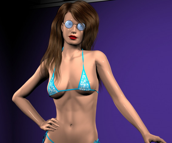 Обои картинки фото 3д графика, люди , people, девушка, взгляд, фон