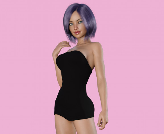 Обои картинки фото 3д графика, люди , people, девушка, взгляд, фон