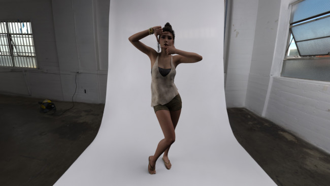 Обои картинки фото 3д графика, люди , people, взгляд, девушка, фон