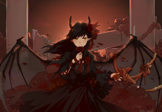 Картинка аниме ангелы +демоны tagme artist