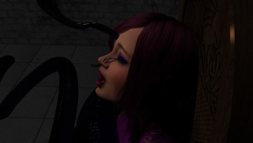 Картинка 3д+графика существа+ creatures девушка взгляд фон