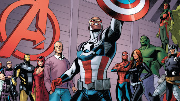 Картинка рисованное комиксы avengers