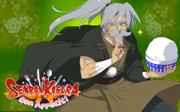 Картинка аниме senran+kagura девушка взгляд фон