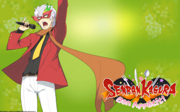 Картинка аниме senran+kagura девушка взгляд фон