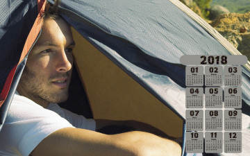 Картинка календари люди мужчина 2018 палатка взгляд