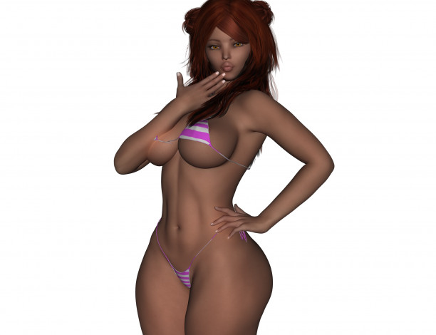 Обои картинки фото 3д графика, люди , people, девушка, взгляд, фон