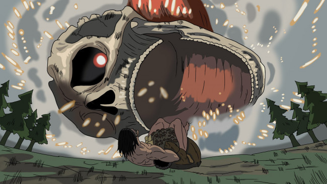 Обои картинки фото аниме, shingeki no kyojin, титаны