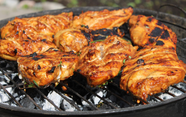 Обои картинки фото еда, шашлык,  барбекю, мясо, гриль
