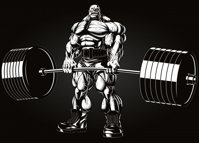 Обои картинки фото рисованное, минимализм, power, men, bodybuilding