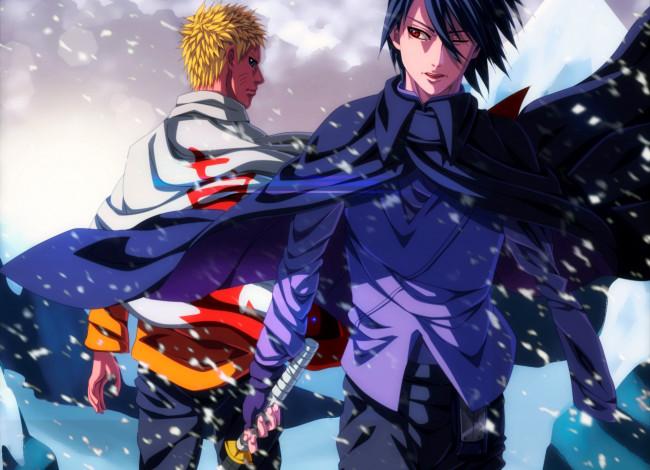 Обои картинки фото аниме, naruto, uzumaki, shinobi, uchiha