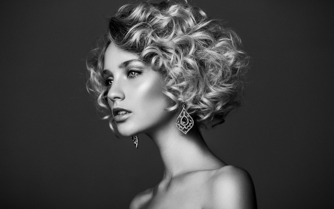 Обои картинки фото девушки, - лица,  портреты, монохром