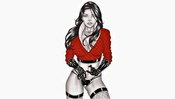 Картинка рисованное elberty+oliveira девушка фон взгляд униформа