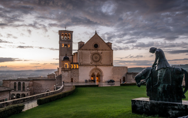 Обои картинки фото города, - католические соборы,  костелы,  аббатства, католическая, церковь, cан, франческо, ассизи, италия, романская, архитектура, готика