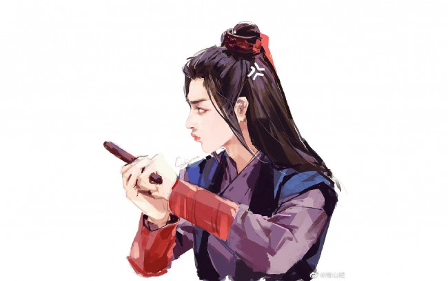 Обои картинки фото рисованное, кино,  мультфильмы, вэй, усянь, флейта