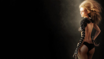 Картинка фэнтези девушки когти фантастическая девушка пышная прическа