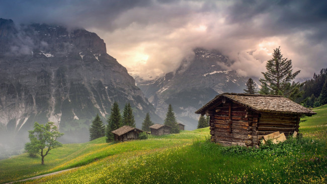 Обои картинки фото austrian alps, города, - здания,  дома, austrian, alps