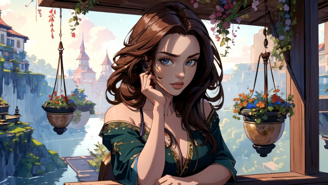 Обои картинки фото фэнтези, девушки, нейросети, графика, нейроарт, ai, art, нейронные, сети, рисунки, нейро, искусство