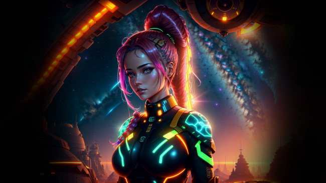 Обои картинки фото фэнтези, девушки, нейросети, графика, нейроарт, ai, art, нейронные, сети, рисунки, нейро, искусство