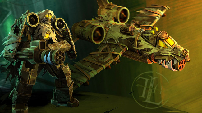 Обои картинки фото видео игры, airmech arena, робот, техника, оружие