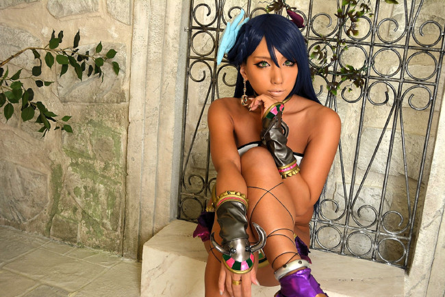 Обои картинки фото девушки, nonsummerjack, образ, косплей, наряд, костюм, украшения, решетка