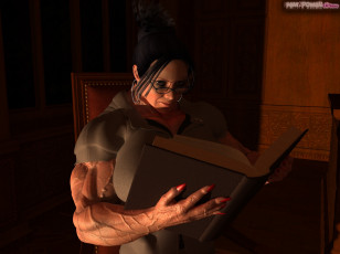 Картинка 3д графика people люди очки книга