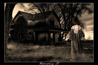 Картинка 3д графика realism реализм деревья дом