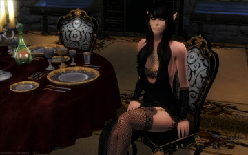 Картинка 3д графика elves эльфы посуда эльф стол