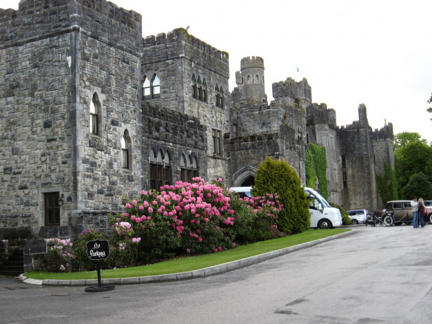 Обои картинки фото города, дворцы, замки, крепости, цветы, старинный, замок