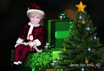 Картинка 3д графика holidays праздники эльф ель