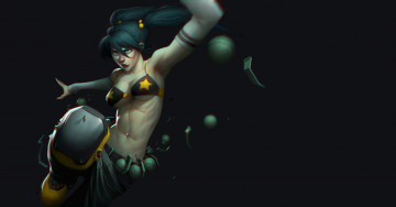 Картинка 3д графика fantasy фантазия двушка движение гранаты фон grenatta