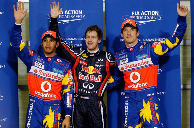 Обои картинки фото gp, abu, dhabi, 2011, спорт, формула, гонщики, награждение, 1