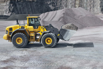Картинка volvo+l220g+wheel+loader техника строительная+техника ковш трактор дорога