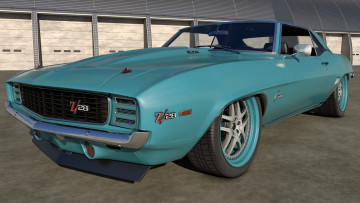 Картинка автомобили 3д 1969 chevrolet camaro z2