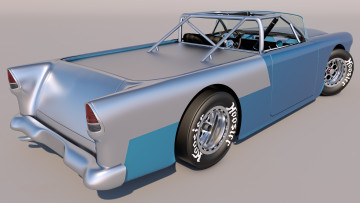 обоя автомобили, 3д, air, chevrolet, custom, nomad, 1955, bel