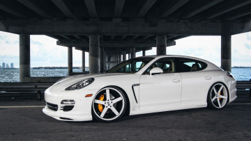 Картинка автомобили porsche тюнинг panamera машины мост отбойник диски