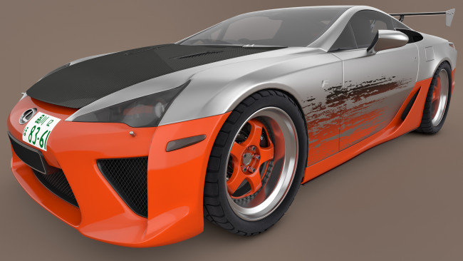 Обои картинки фото автомобили, 3д, 2010, lexus