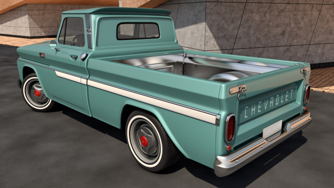 Обои картинки фото автомобили, 3д, pickup, c10, 1965, chevrolet