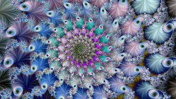 Картинка 3д+графика фракталы+ fractal цвета фон узор